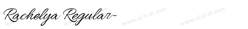 Rachelya Regular字体转换